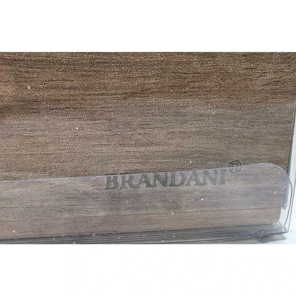 Brandani Italy 3 Pc Wood/Steel Semi Hard Cheese Knife Set, Atacia Collection